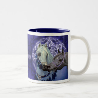 De Café Em Dois Tons O deserto Jewels a caneca árabe dos cavalos