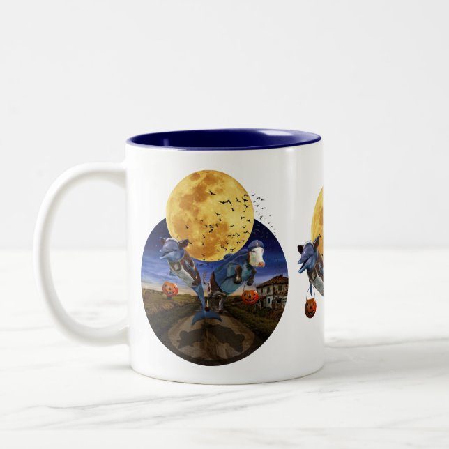 De Café Em Dois Tons O Dia das Bruxas - caneca (Esquerda)