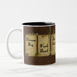 De Café Em Dois Tons O Duro Grande ideal do trabalho tem a caneca da f