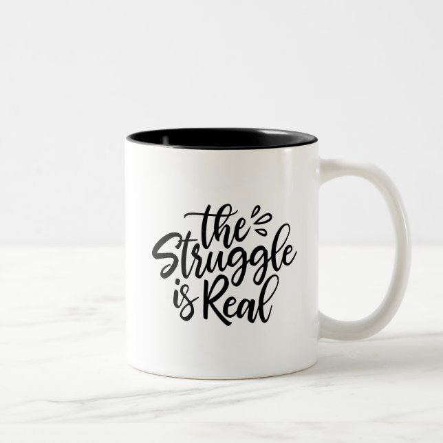 De Café Em Dois Tons O esforço é caneca real (Direita)