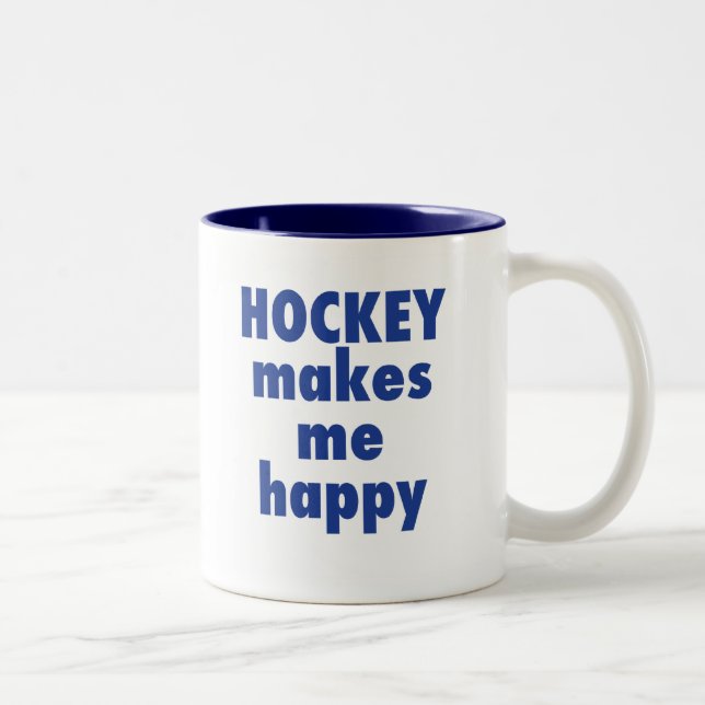 De Café Em Dois Tons O HÓQUEI faz-me a caneca feliz (Direita)