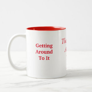 De Café Em Dois Tons O oficial ao redor a ele caneca
