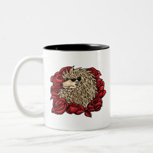 De Café Em Dois Tons O ouriço mal-humorado Dois-Tonificou a caneca