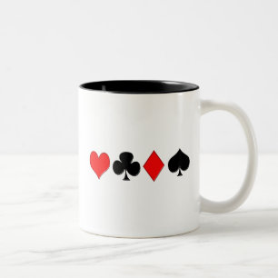De Café Em Dois Tons O póquer sere a caneca