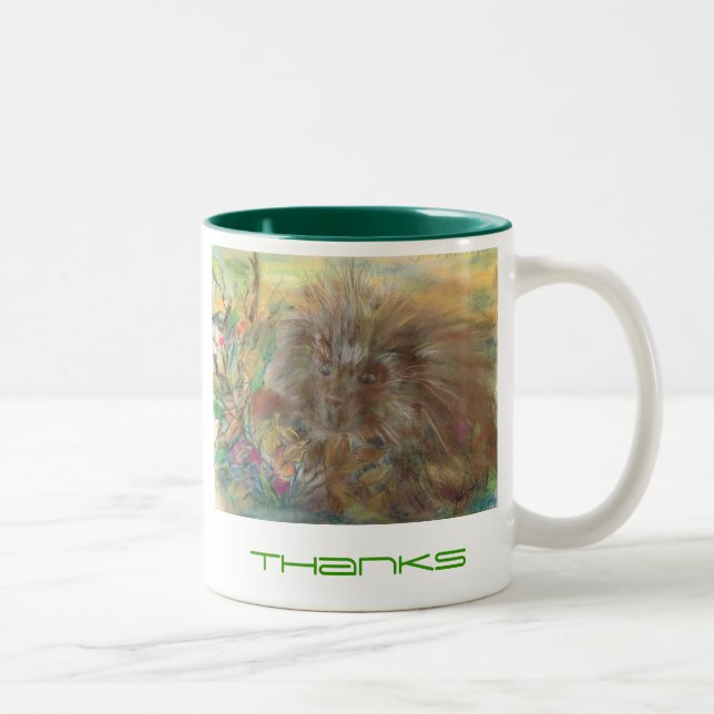 De Café Em Dois Tons O porco- agradece à caneca (Direita)