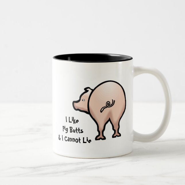 De Café Em Dois Tons O porco termina a caneca (Direita)