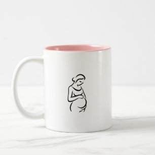 De Café Em Dois Tons o presente da caneca para mulheres gravidas