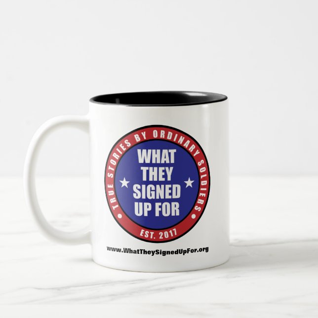 De Café Em Dois Tons O que assinaram acima para a caneca (Esquerda)