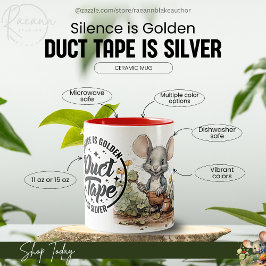 De Café Em Dois Tons O Silêncio é Dourado, Fita Adesiva é Prata Caneca