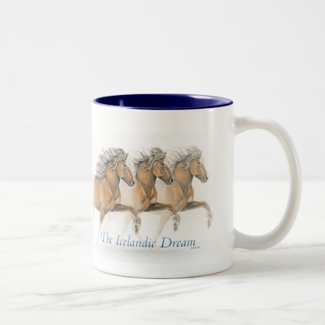 De Café Em Dois Tons O Sonho Islandês ~ Caneca embrulhada (Direita)