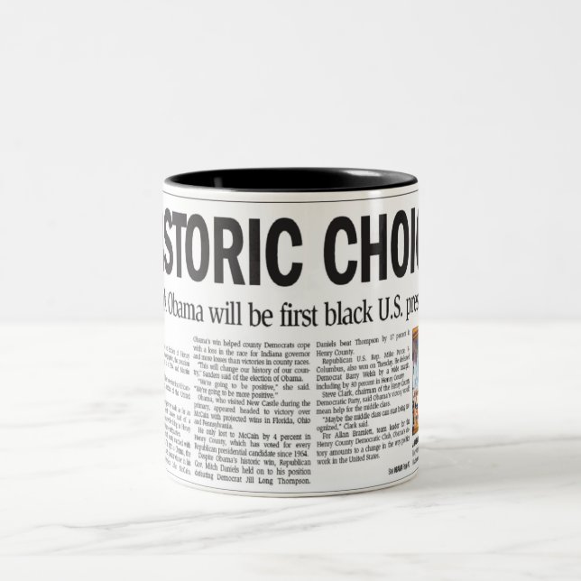 De Café Em Dois Tons Obama: Caneca bem escolhida histórica (Centro)