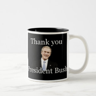 De Café Em Dois Tons Obrigado caneca da presidente bush