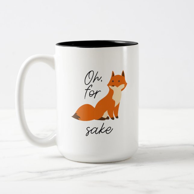 De Café Em Dois Tons Oh para a caneca da causa da raposa (Esquerda)