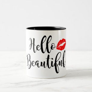 De Café Em Dois Tons Olá! caneca bonita