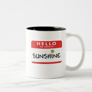 De Café Em Dois Tons Olá! caneca da luz do sol