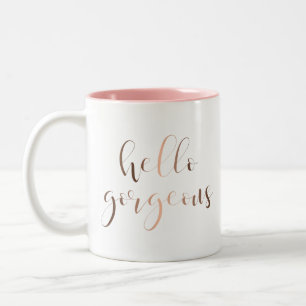 De Café Em Dois Tons Olá! caneca lindo