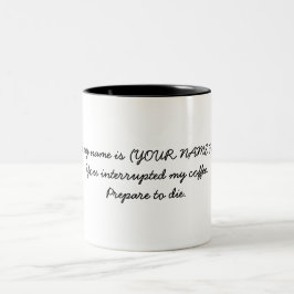 De Café Em Dois Tons Olá!, meu nome é caneca customizável
