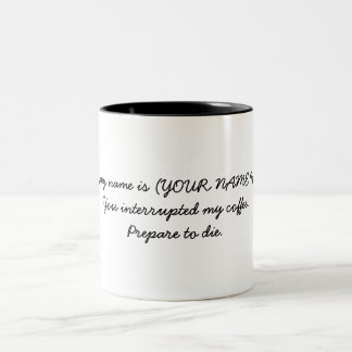 De Café Em Dois Tons Olá!, meu nome é caneca customizável