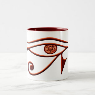 De Café Em Dois Tons Olho Fiery Da Caneca Horus