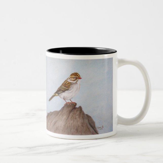 De Café Em Dois Tons Olho na caneca Inspiracional (Direita)
