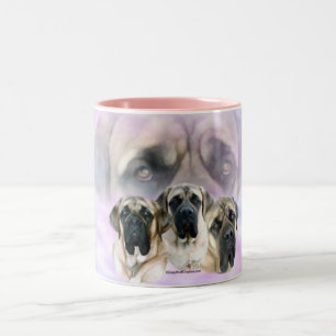De Café Em Dois Tons Olhos do Mastiff da caneca do amor