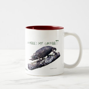 De Café Em Dois Tons Onde está minha caneca Grouchy do camaleão do ca