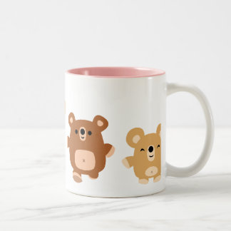 De Café Em Dois Tons Os desenhos animados bonitos carregam a caneca 3