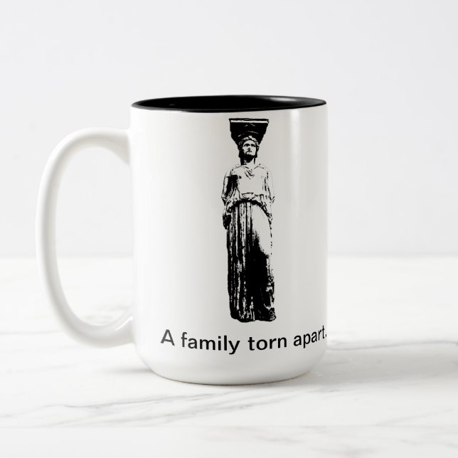 De Café Em Dois Tons Os mármores reuniram a caneca da cariátide (Esquerda)