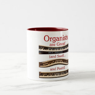 De Café Em Dois Tons Os organistas são grande caneca