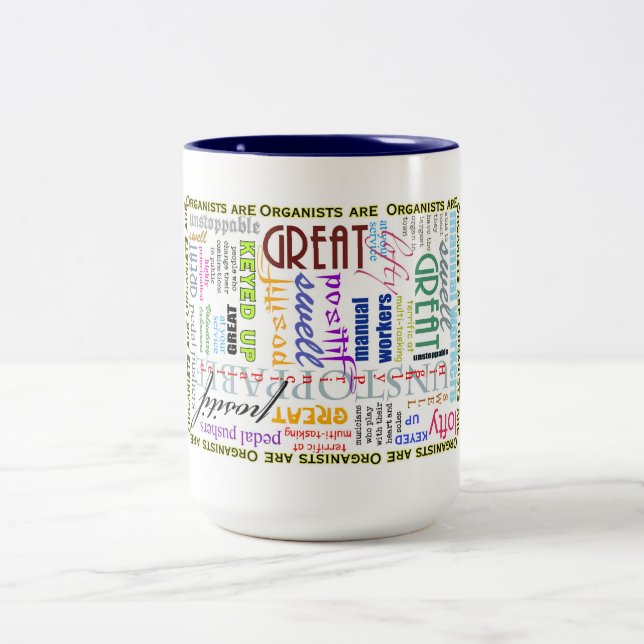 De Café Em Dois Tons Os organistas são tudo caneca (Centro)