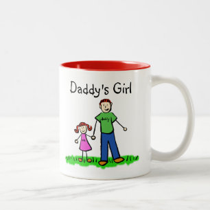 De Café Em Dois Tons Padre Ruivo e Caneca Filha (Personalizar Nomes)