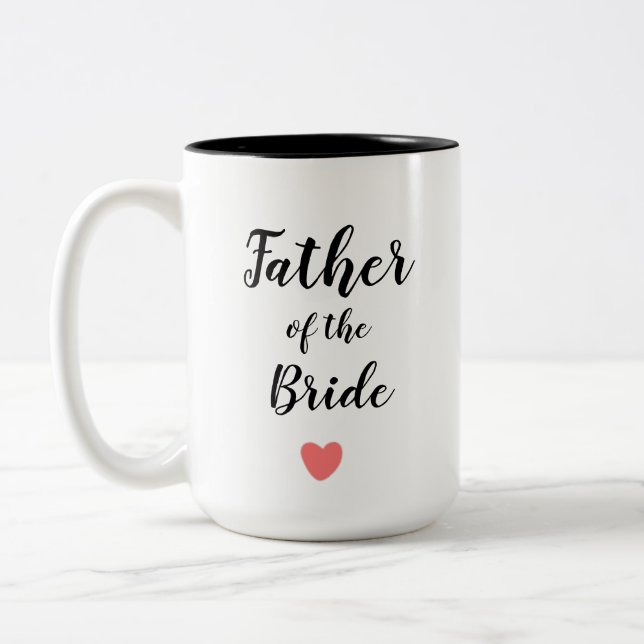 De Café Em Dois Tons Pai da caneca da noiva branca e negra (Esquerda)
