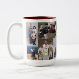 De Café Em Dois Tons Pai da foto da colagem 10 - caneca