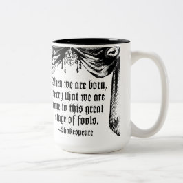 De Café Em Dois Tons Palco da caneca das citações dos tolos,