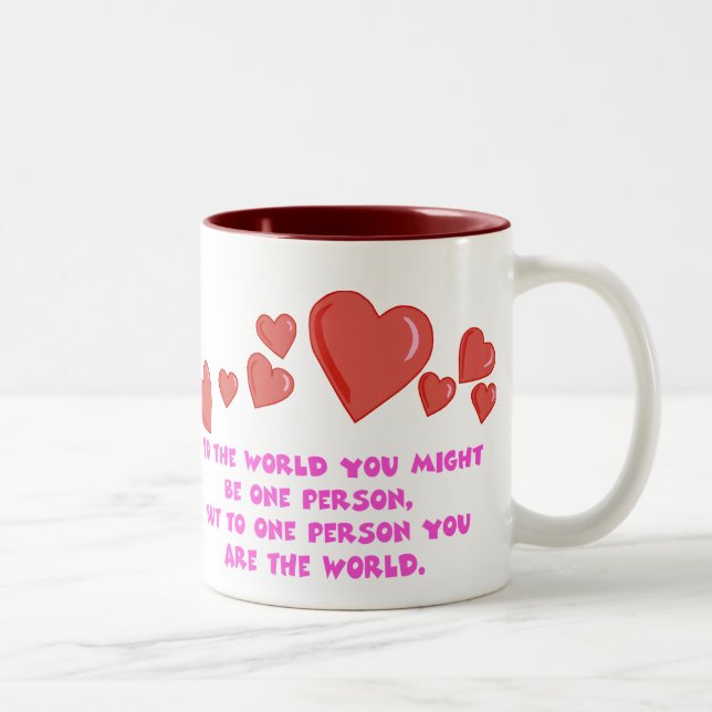De Café Em Dois Tons Para Uma Pessoa Você É A Caneca Do Mundo (Direita)