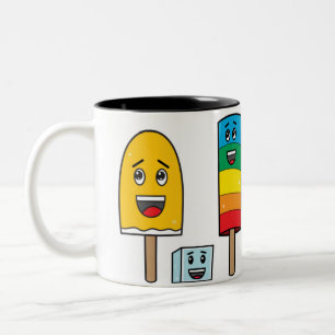 De Café Em Dois Tons Parada do Popsicle - caneca