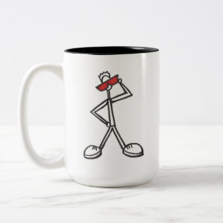 De Café Em Dois Tons peh_onMug - caneca + quadrado vermelho