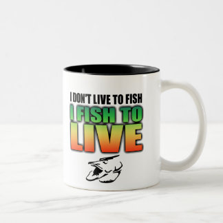 De Café Em Dois Tons Peixes a viver caneca