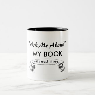 DE CAFÉ EM DOIS TONS PERGUNTE-ME SOBRE MEU LIVRO, CANECA PUBLICADA DO