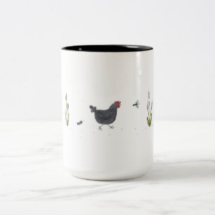 De Café Em Dois Tons Perseguindo a caneca das libélulas