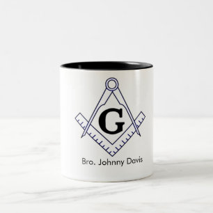 De Café Em Dois Tons Personalize sua própria caneca maçónica