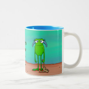 De Café Em Dois Tons Pés a alienígena, caneca
