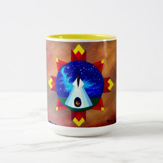 De Café Em Dois Tons Pessoas da caneca da estrela