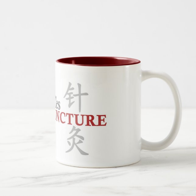 De Café Em Dois Tons Pinos e caneca das agulhas (Direita)