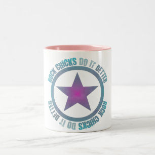 De Café Em Dois Tons Pintinhos da rocha melhora - a caneca do Dois-Tom