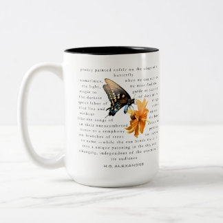 De Café Em Dois Tons “Poesia Pintada Suavemente” – Caneca por H.G. Alex