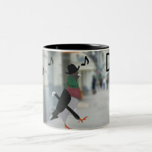 De Café Em Dois Tons Pombo pela Cidade Caneca Engraçada do Dia dos Pais