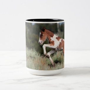 De Café Em Dois Tons Pouco uma caneca do mustang da "chuva"