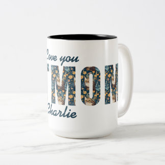 De Café Em Dois Tons Presente Personalizado | Gato Mãe Te Amo | Caneca 