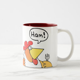 De Café Em Dois Tons Presunto dos desenhos animados & caneca do pequeno